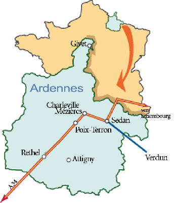 Carte France Ardennes